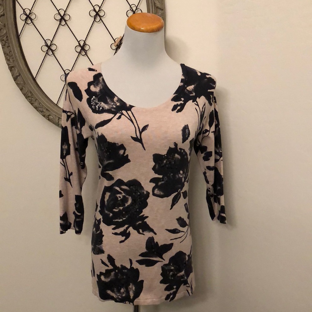 International Concepts INC black and beige top PL
